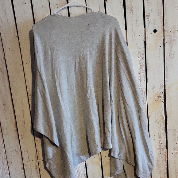 LOFT Soft Gray Knit Cardigan - Picture 2 of 3